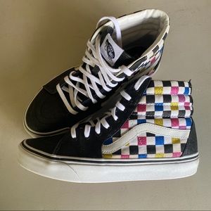 vans checkered hightops